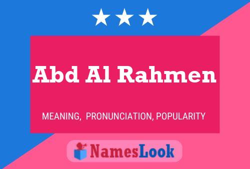 Abd Al Rahmen Name Poster