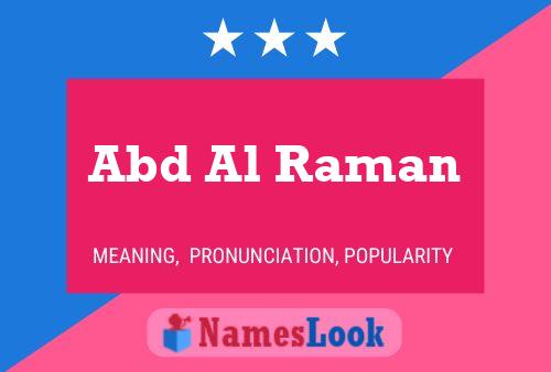 Abd Al Raman Name Poster