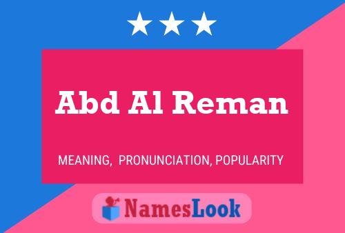 Abd Al Reman Name Poster