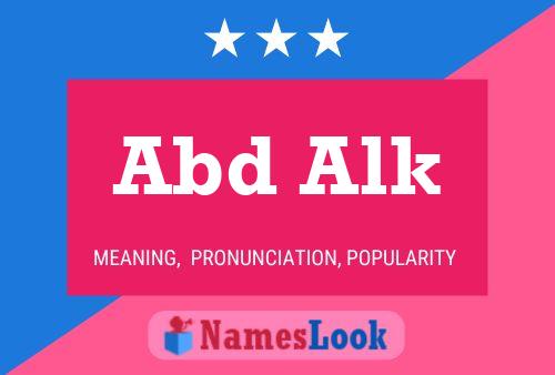 Abd Alk Name Poster