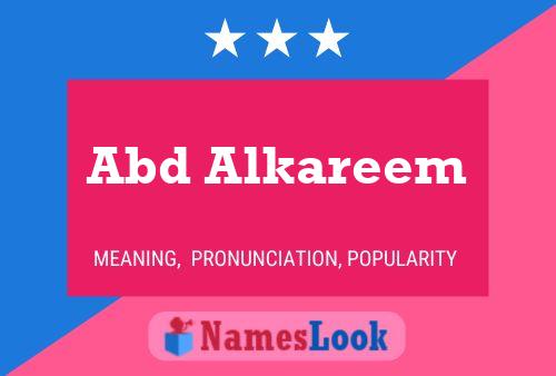 Abd Alkareem Name Poster