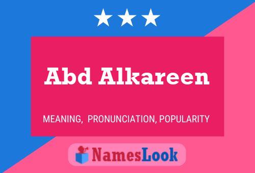 Abd Alkareen Name Poster