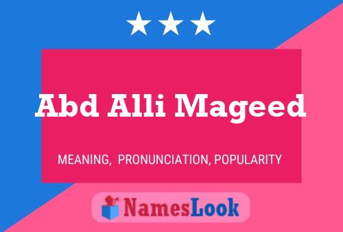 Abd Alli Mageed Name Poster