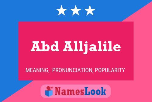 Abd Alljalile Name Poster