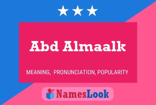 Abd Almaalk Name Poster