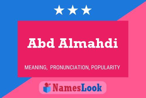 Abd Almahdi Name Poster