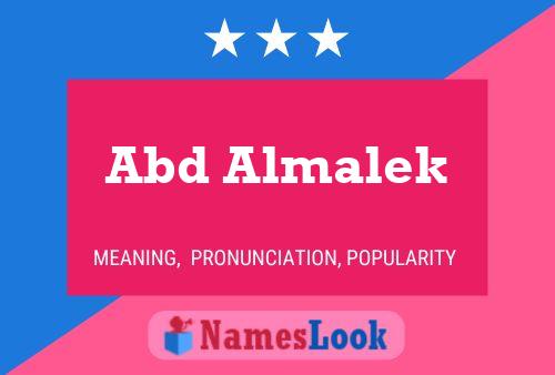 Abd Almalek Name Poster