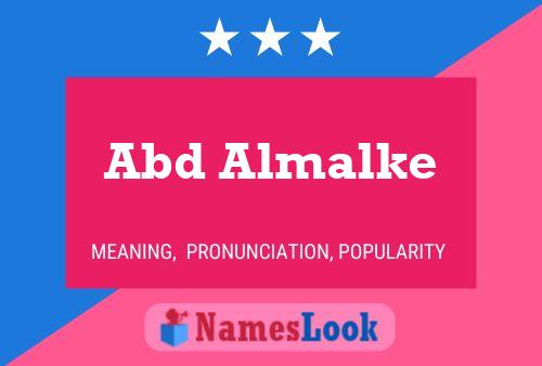 Abd Almalke Name Poster