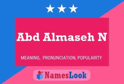 Abd Almaseh N Name Poster