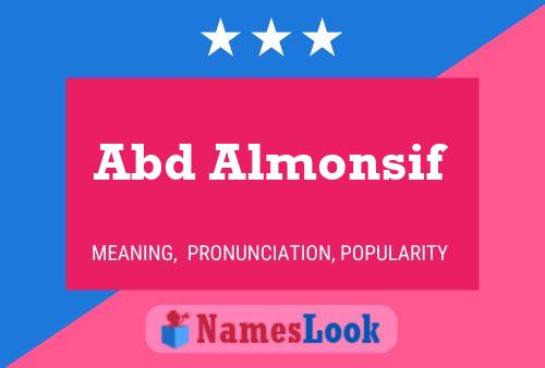 Abd Almonsif Name Poster