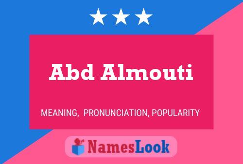 Abd Almouti Name Poster