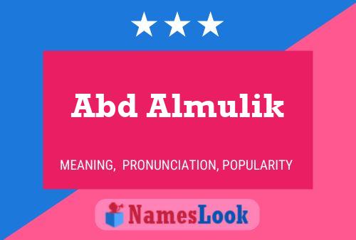 Abd Almulik Name Poster