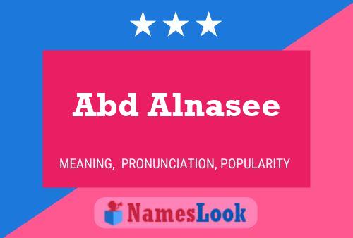 Abd Alnasee Name Poster