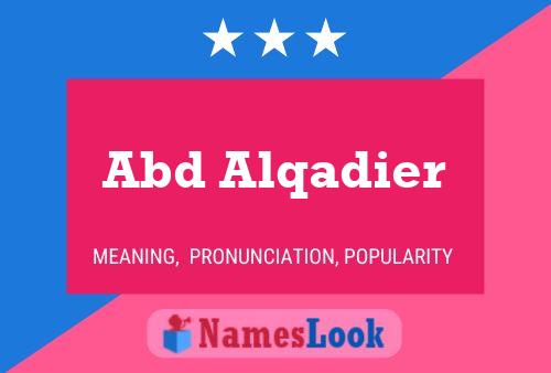 Abd Alqadier Name Poster