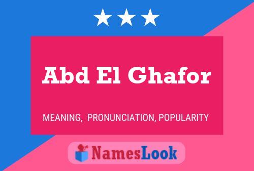 Abd El Ghafor Name Poster