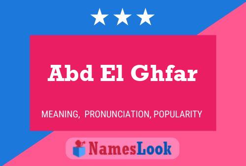 Abd El Ghfar Name Poster