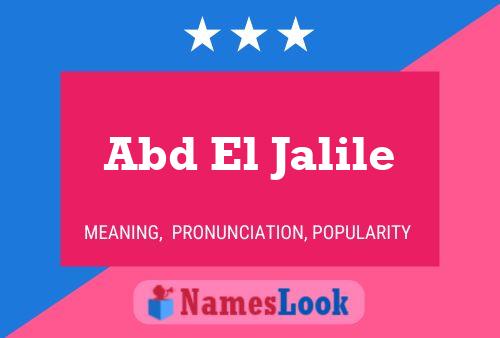 Abd El Jalile Name Poster