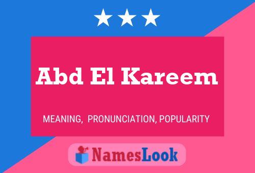 Abd El Kareem Name Poster