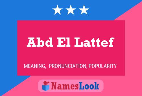 Abd El Lattef Name Poster