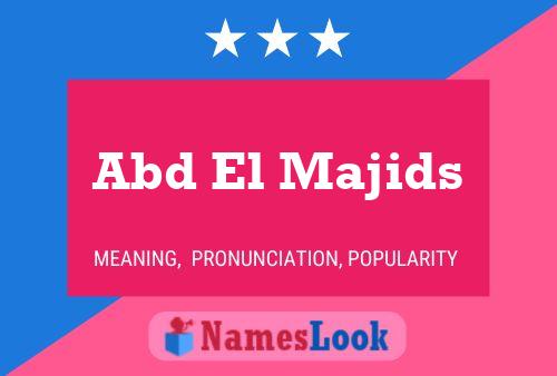 Abd El Majids Name Poster