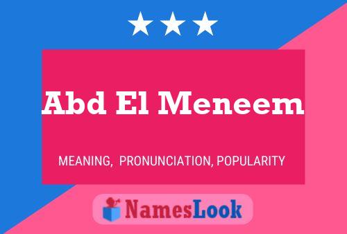 Abd El Meneem Name Poster