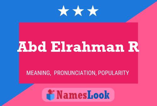 Abd Elrahman R Name Poster