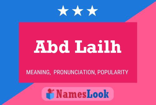 Abd Lailh Name Poster