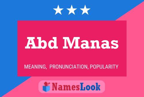 Abd Manas Name Poster