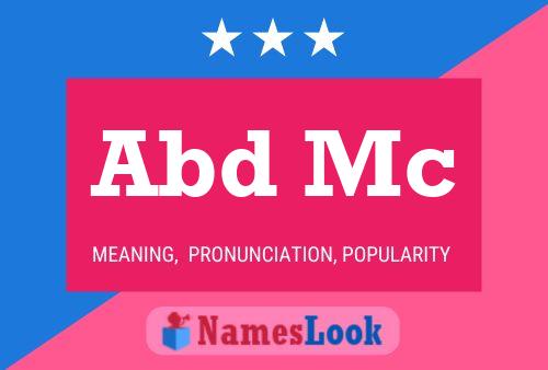 Abd Mc Name Poster