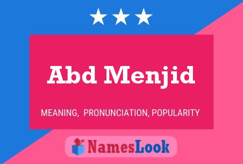 Abd Menjid Name Poster