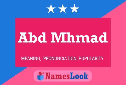 Abd Mhmad Name Poster