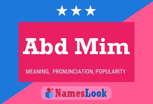 Abd Mim Name Poster