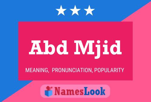 Abd Mjid Name Poster