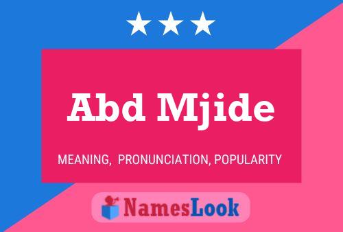 Abd Mjide Name Poster