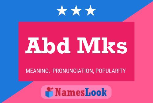 Abd Mks Name Poster