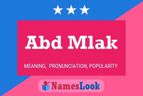 Abd Mlak Name Poster