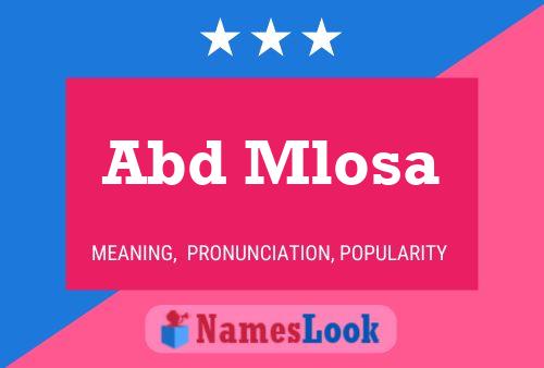 Abd Mlosa Name Poster