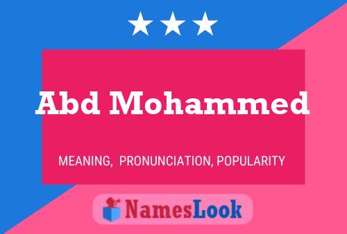 Abd Mohammed Name Poster