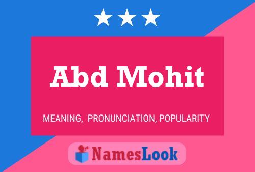 Abd Mohit Name Poster