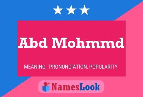 Abd Mohmmd Name Poster