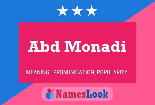 Abd Monadi Name Poster