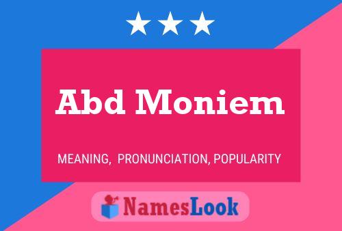 Abd Moniem Name Poster