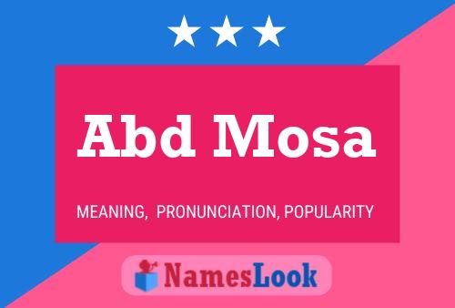 Abd Mosa Name Poster