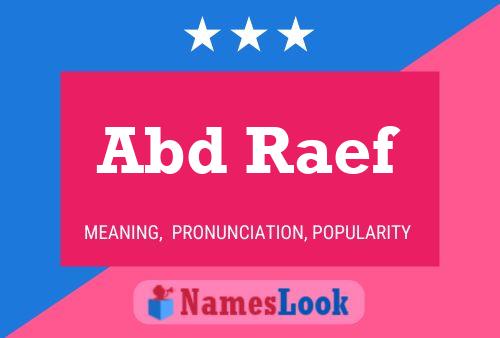 Abd Raef Name Poster