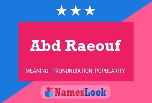 Abd Raeouf Name Poster