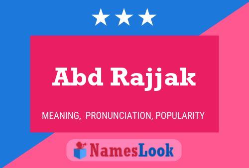 Abd Rajjak Name Poster