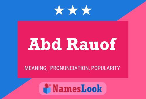 Abd Rauof Name Poster