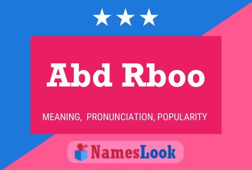 Abd Rboo Name Poster