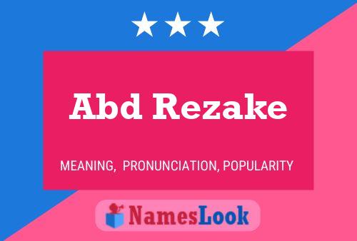 Abd Rezake Name Poster