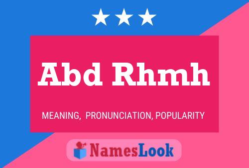 Abd Rhmh Name Poster